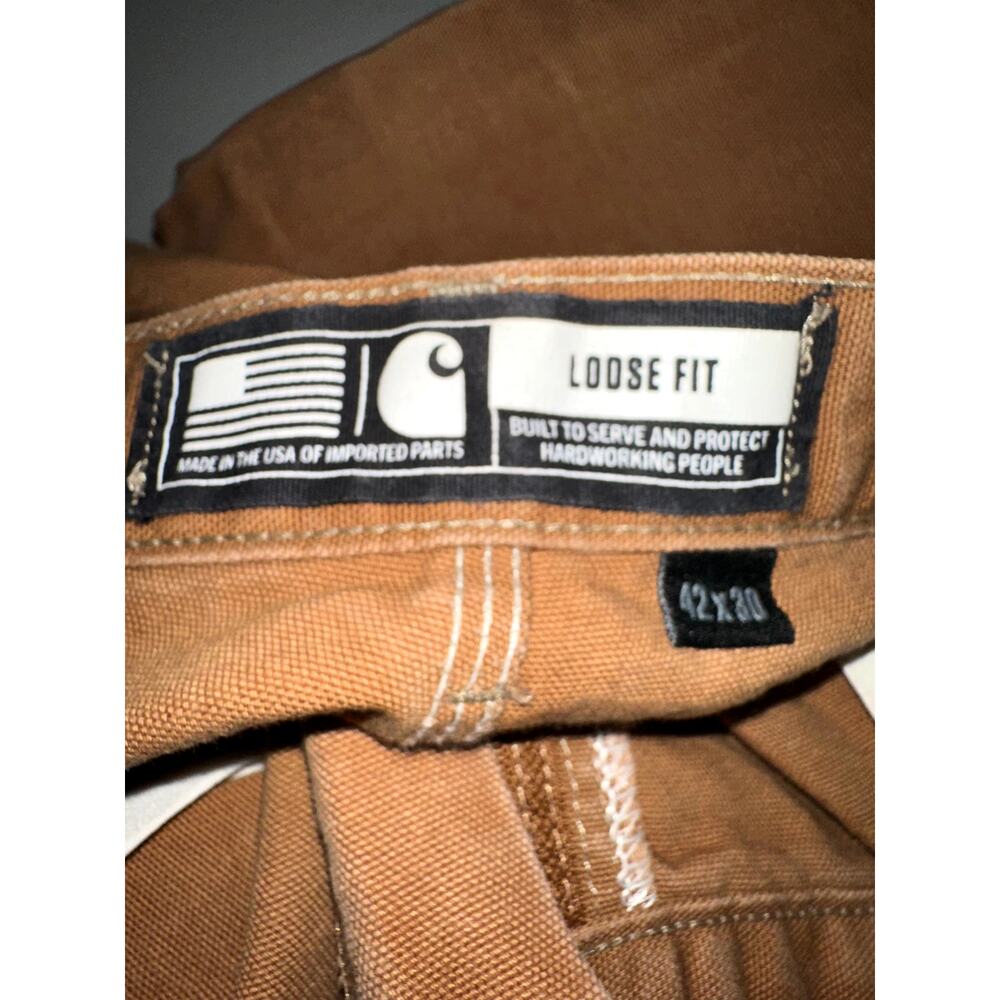 Carhartt B01 Brown Double Knee Carpenter Pants 42x30 Perfect - Picture 4 of 5